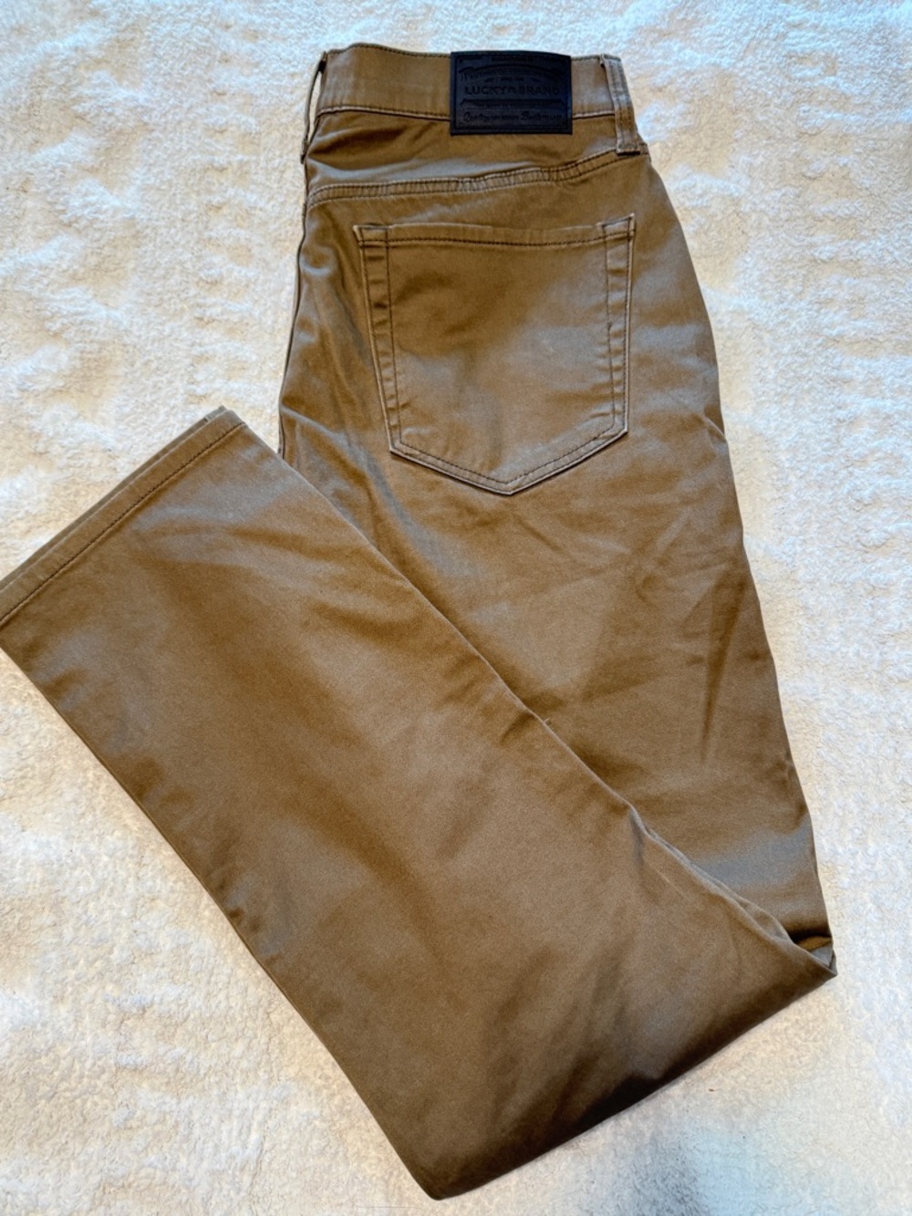 Lucky Brand SlimStraight Pants in khaki.